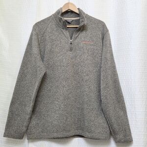 Eddie Bauer Convector 1/2 Zip Sweater Pullover Jacket Grey Heather Men's L